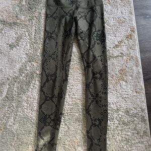 Lululemon Green Snake Print Leggings